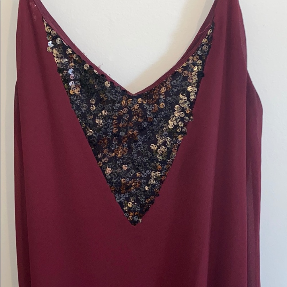Maroon and gold dress - Picture 3 of 3